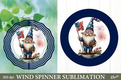 Patriotic Gnome Wind Spinner PNG. Independence Day PNG Product Image 1