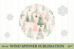 Christmas Tree Wind Spinner PNG. Pastel Christmas PNG Product Image 1