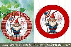 American Patriotic Wind Spinner PNG. Gnome PNG Product Image 1