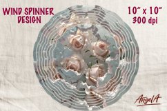 3d Flower wind spinner / 3d roses sublimation / broken wall Product Image 1