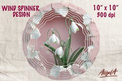 3d Flower wind spinner sublimation / snowdrop flower png Product Image 1