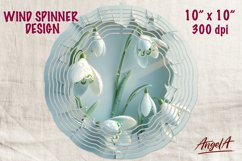 3d Flower wind spinner sublimation / snowdrop flower png Product Image 1