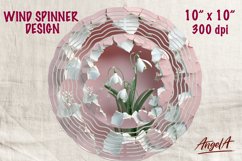 3d Flower wind spinner sublimation / snowdrop flower png Product Image 1