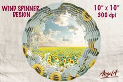 Floral wind spinner sublimation / 3d flower sublimation PNG Product Image 1