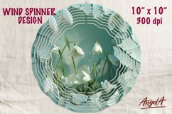 3d Flower wind spinner sublimation / snowdrop flower png Product Image 1