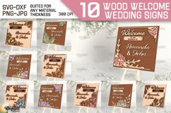 Wood Welcome Wedding Signs Laser Cut Bundle. Wedding Decor Product Image 1