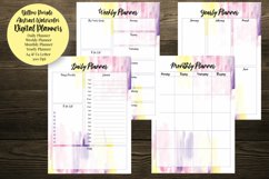 Yellow Purple Abstract Watercolor Digital Planners Product Image 1