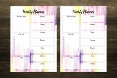 Yellow Purple Abstract Watercolor Digital Planners Product Image 3