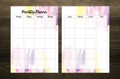 Yellow Purple Abstract Watercolor Digital Planners Product Image 4