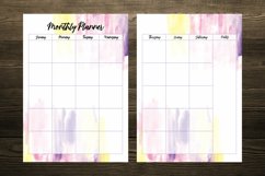 Yellow Purple Abstract Watercolor Digital Planners Product Image 5