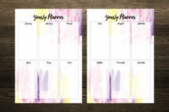 Yellow Purple Abstract Watercolor Digital Planners Product Image 6