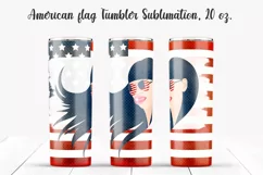 American flag Tumbler design. Sublimation PNG, 20 oz. Product Image 2