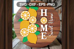 Home Sweet Home SVG Summer Door Sign Design Product Image 1