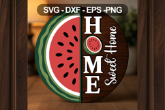 Watermelon Home Sweet Home SVG Summer Door Sign Design Product Image 4