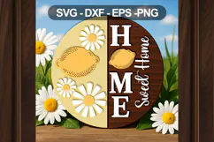 Home Sweet Home SVG Summer Door Sign Design Product Image 3