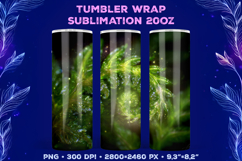 Tumbler Wrap Sublimation Design with Mystic Botanical Glow Product Image 1