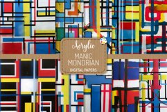 Manic Mondrian - Acrylic Abstract Art Pattern Papers Product Image 1
