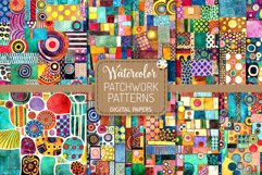 Patchwork Patterns - Transparent Watercolor Papers Product Image 1