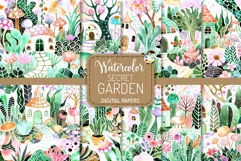Secret Garden - Idyllic Watercolor Country Landscape Scenes Product Image 1
