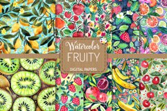 Fruity Set 2 - Tasty Watercolor Surface Patterns Product Image 1