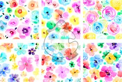 Watercolor Floral Pattern Papers - Delicate Shabby Chic Product Image 2