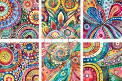 Funky Patterns - Watercolor Folk Art Boho Designs Product Image 2