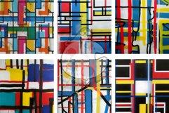 Manic Mondrian - Acrylic Abstract Art Pattern Papers Product Image 2