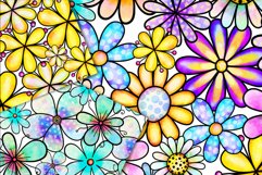 Seamless Watercolor Doodle Floral Pattern Papers Product Image 2