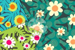 Paradise Flowers - Seamless Digital Paper Patterns Product Image 2