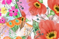 Seamless Watercolor Floral Collage Pattern Papers Set 3 Product Image 2