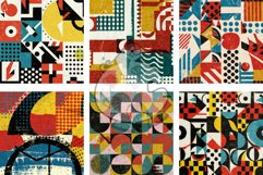 Grunge Bauhaus - Acrylic Geometric Vintage Pattern Papers Product Image 2