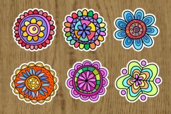 Folk Art Doodle Floral Stickers Product Image 2