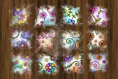 Floral Collage Watercolor Splashes Clipart PNG Product Image 3