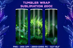 Tumbler Wrap Sublimation Design with Mystic Botanical Glow Product Image 1