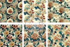 Seamless Vintage Faded Fresco Floral Pattern Papers Product Image 3