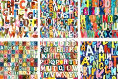 Alphabet - Watercolor Digital Typography Patterns Product Image 3