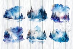 Winter Splashes - Transparent Watercolor Design Elements Product Image 3