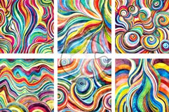 Funky Stripes - Transparent Watercolor Pattern Papers Product Image 3