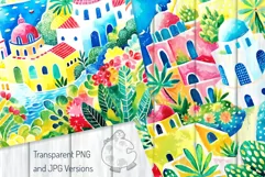 Riviera Town - Picturesque Watercolor Coastal Scenes Product Image 4
