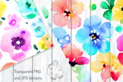 Watercolor Floral Pattern Papers - Delicate Shabby Chic Product Image 4