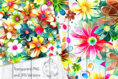 Forest Flowers - Watercolor Digital Pattern Papers Product Image 4
