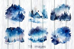 Winter Splashes - Transparent Watercolor Design Elements Product Image 4