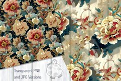 Seamless Vintage Faded Fresco Floral Pattern Papers Product Image 4