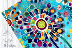 Watercolor Funky Dandelions - Transparent Digital Papers Product Image 5