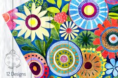 Funky Flowers - Transparent Watercolor Floral Patterns Product Image 5