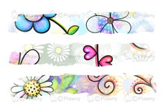 Floral Collage Watercolor Brush Strokes Set 7 Product Image 4