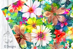 Forest Flowers - Watercolor Digital Pattern Papers Product Image 5