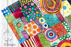 Patchwork Patterns Set 2 - Transparent Watercolor Papers Product Image 5