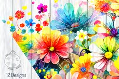 Floral Meadow - Watercolor Digital Paper Decoration Product Image 5