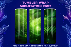 Tumbler Wrap Sublimation Design with Mystic Botanical Glow Product Image 1